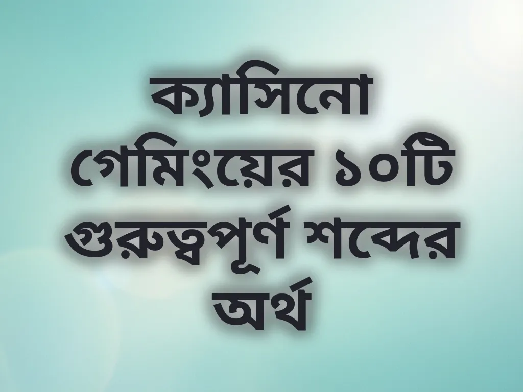 ক্যাসিনো টার্মস